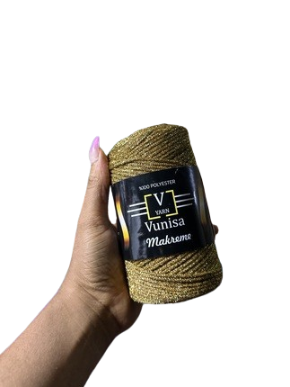 Glitter macrame yarn